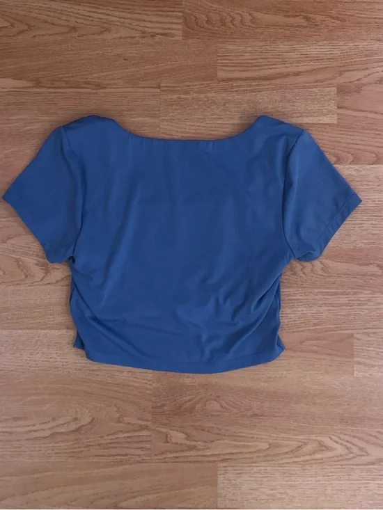 aerie Blue Square-Neck Crop Top - Picture 2 of 2